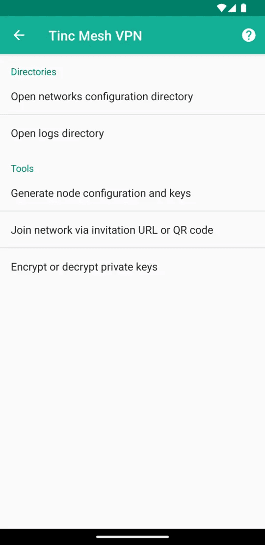 Скриншот 3 — Tinc Mesh VPN