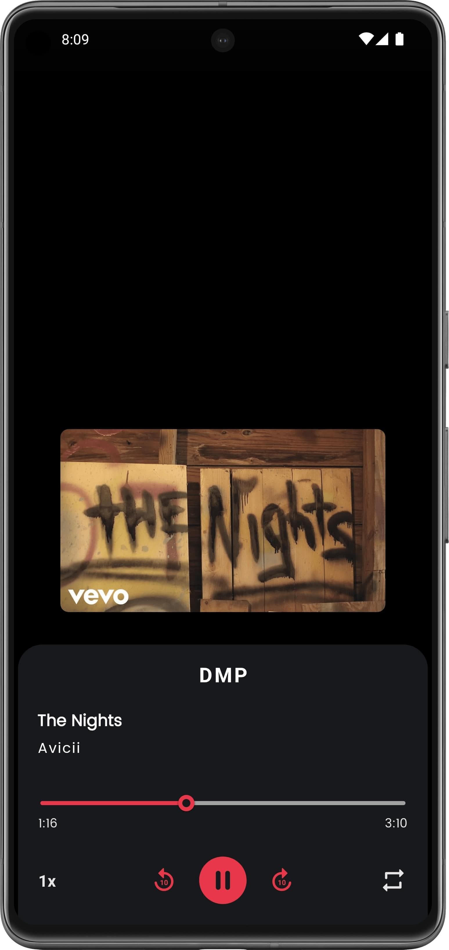 Скриншот 1 — DialogMusicPlayer
