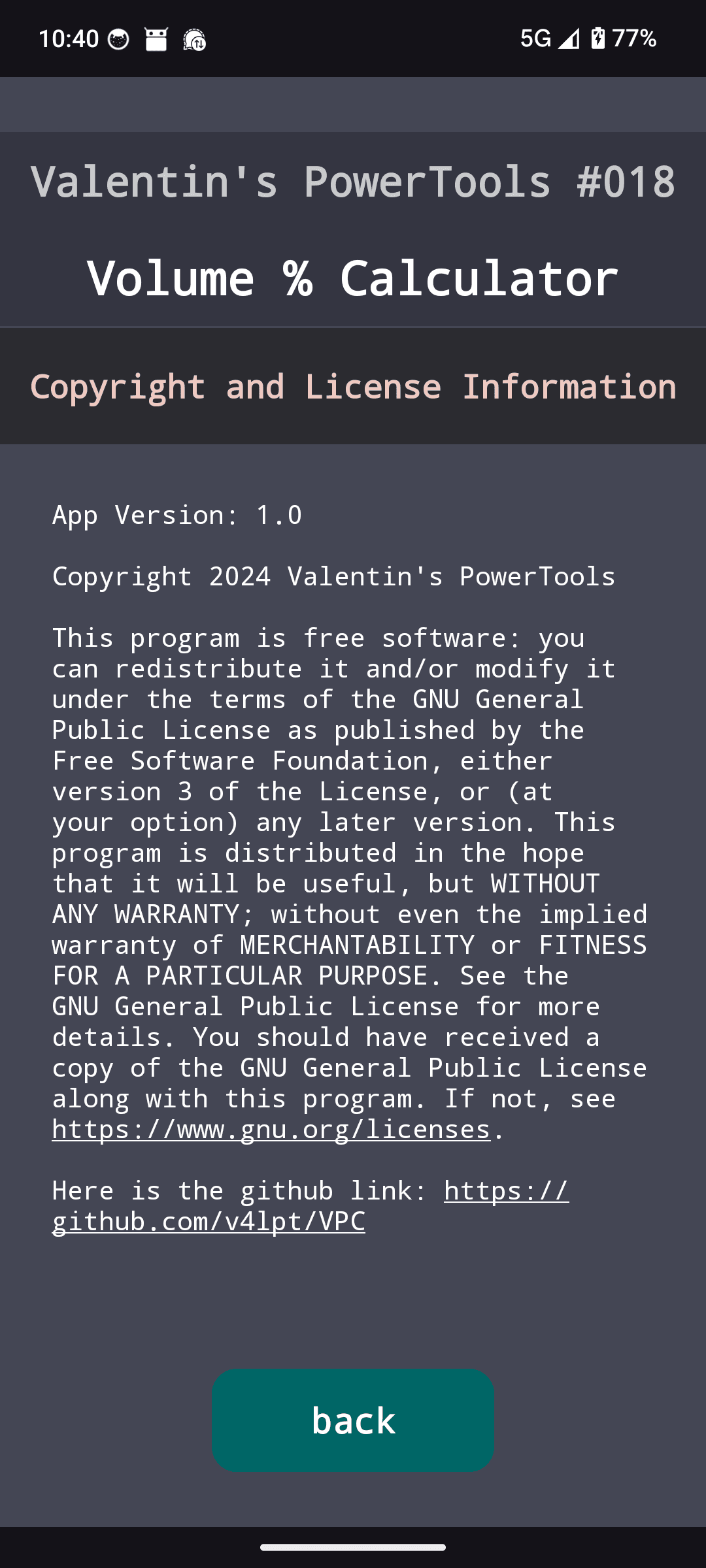 Скриншот 3 — Valentin's PowerTools #018 - Volume Percent Calcul